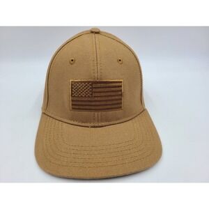 American Flag H3 Headwear Snapback Hat Cap USA United States Dad Men Women Brown
